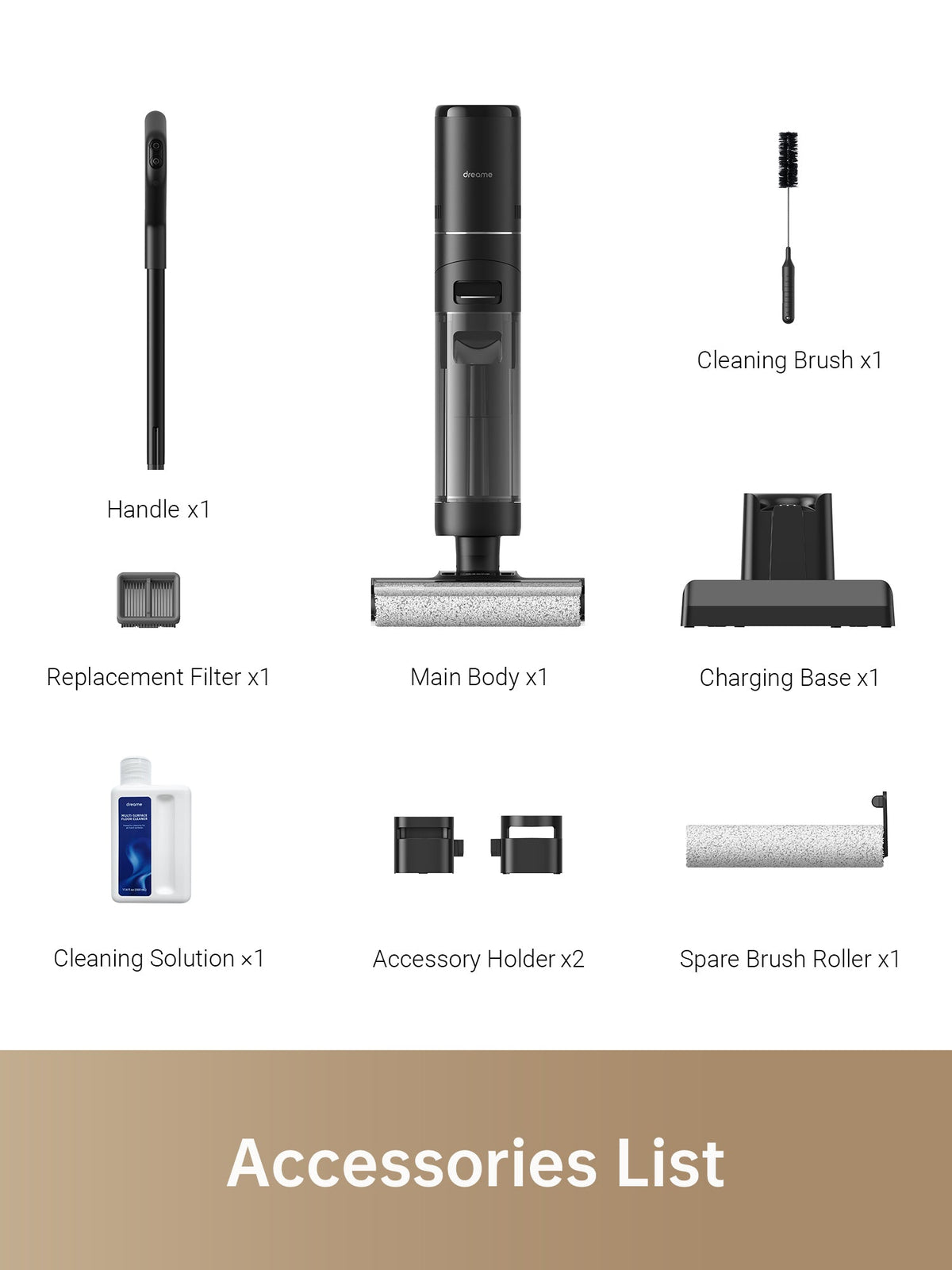 Dreame H12 Pro Vacuum Mop Cleaning Bundle, 1 more Filter