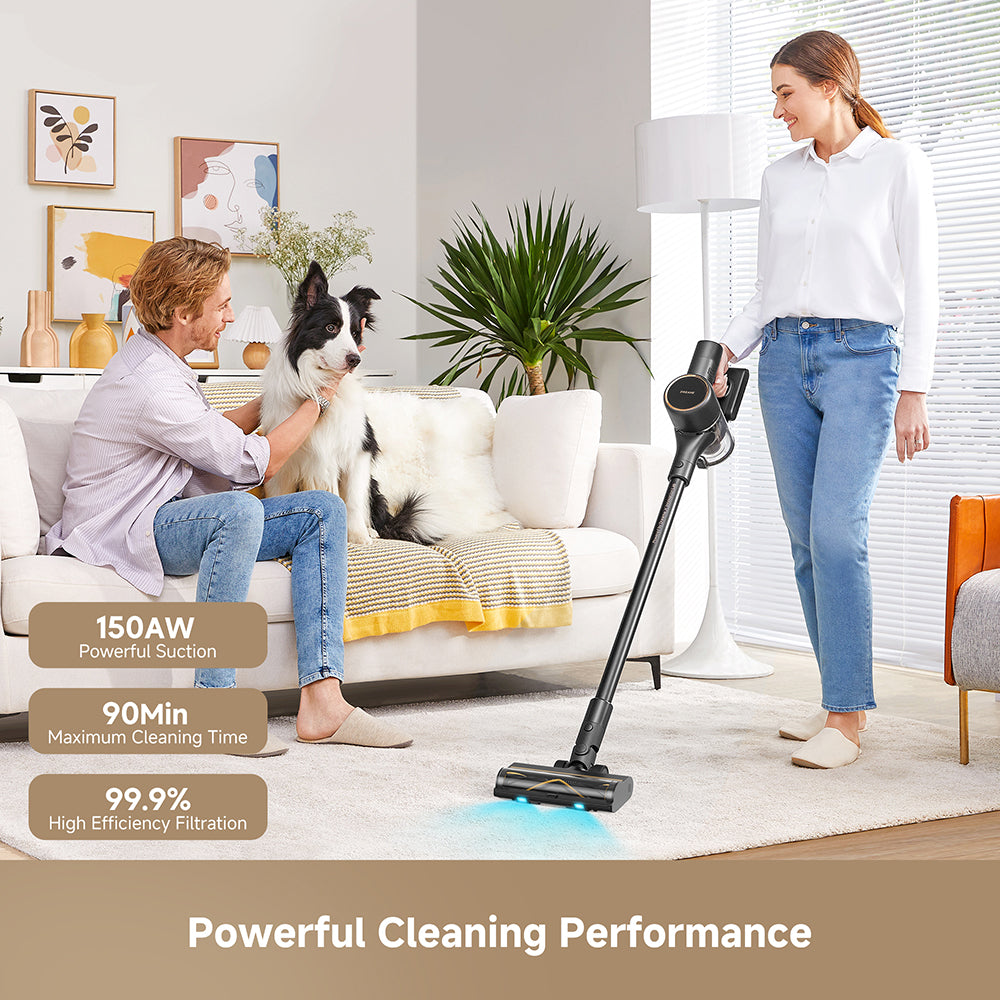 Dreame CleanX W15 Cordless Stick Vacuum, 150AW Strong Suction