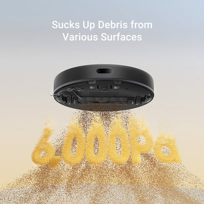 Dreame D9 Max Gen 2 Robot Vacuum showcasing 6,000Pa suction power.