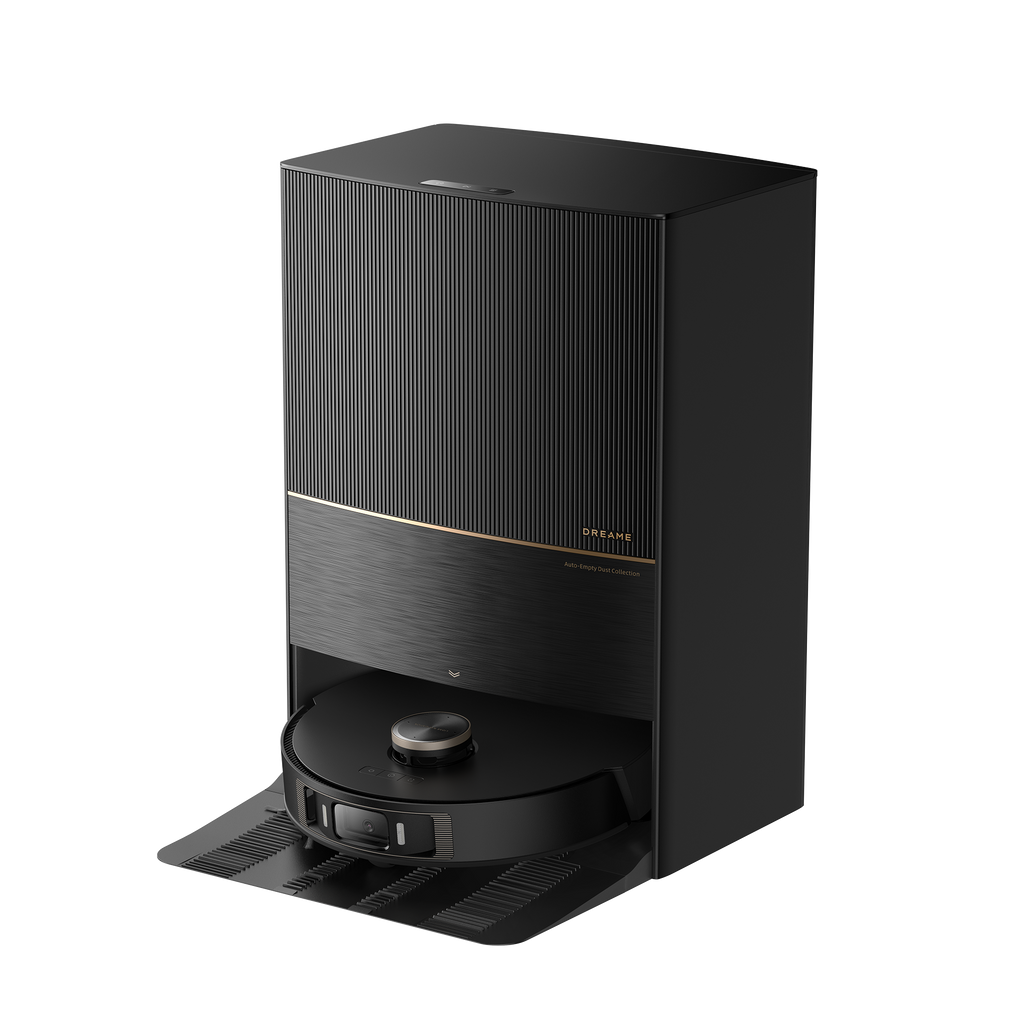 Dreame L20 Ultra Robot Vacuum with sleek automatic base station design.